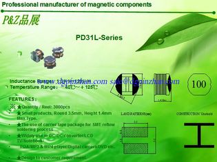 Китай PD31 Series 1.0μH~120μH Unshield SMD Power Inductors Round Size поставщик
