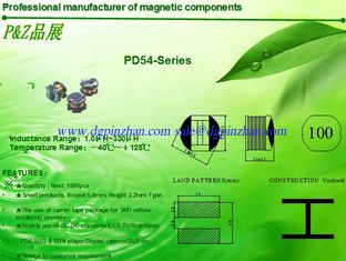 Китай PD54 Series 1.5μH~330μH SMD Unshield Power Inductors Round Size поставщик