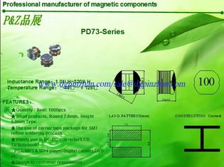 Китай PD73 Series 1.0μH~330μH SMD Unshield Power Inductors Round Size поставщик